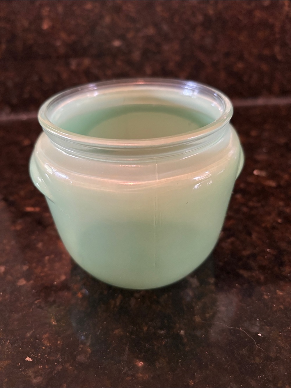 Vintage Mint Green Glass Jar